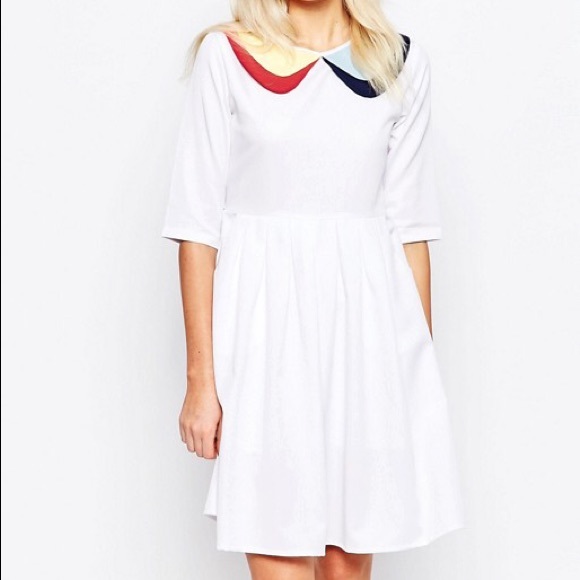 ASOS/ The White Pepper White Collared Dress - Picture 2 of 9